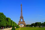 The Eiffel tower in Paris France