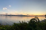 Sunset overlooking the Hudson River