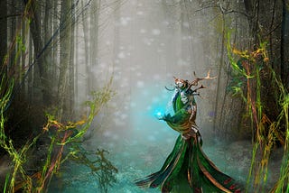 Witch in forest