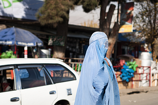 a woman in burqua.