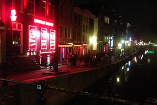 Red-light district in Amsterdam