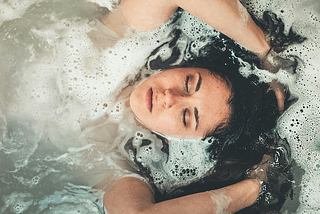 woman in bathtub