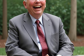 AI generated image of Charlie Munger smiling