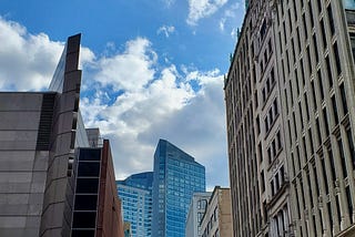 urban scene of downtown Boston