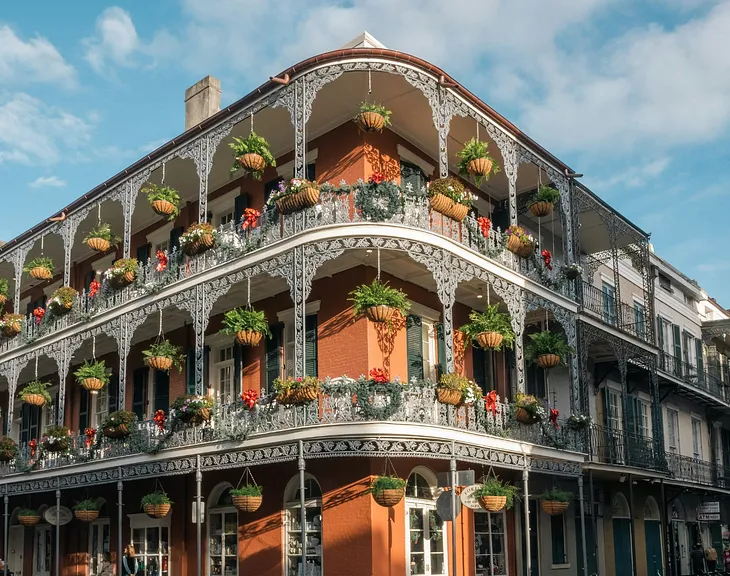 photo of brick building / apartment in New Orleans