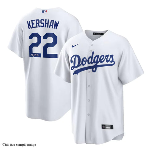 Clayton Kershaw Autographed Replica White Dodgers Jersey