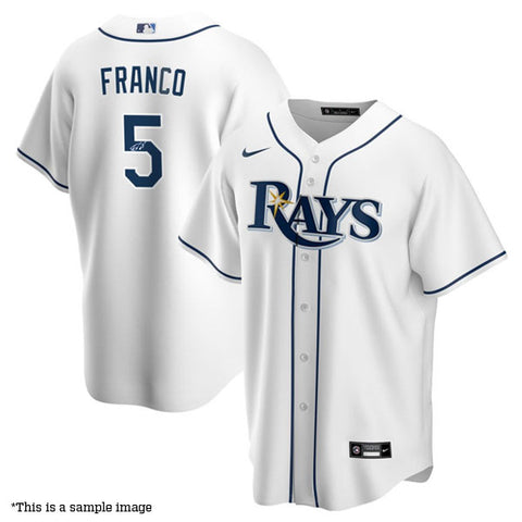 Wander Franco Autographed Authentic Rays Jersey