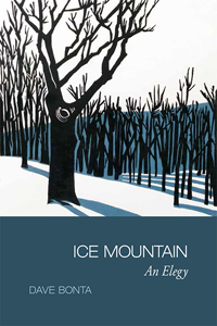 Cover of Ice Mountain with a linocut of a big ridgetop tree.