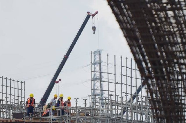 海口美兰机场快速通道项目总体形象工程已完成约60%