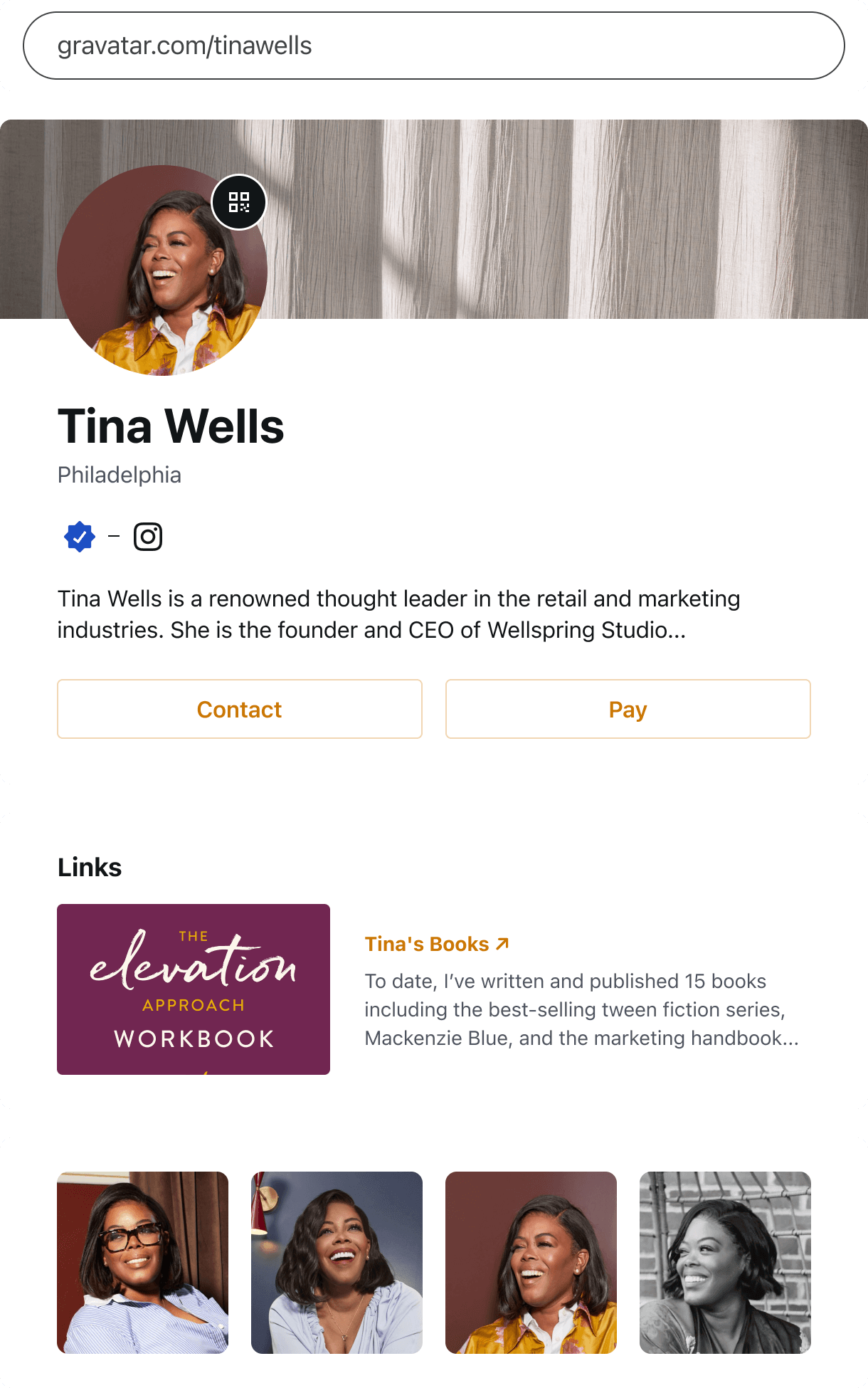 Profiel Tina Wells