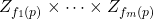 Z_{f_1(p)}\times\cdots\times Z_{f_m(p)}