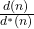 \frac{d(n)}{d^*(n)}