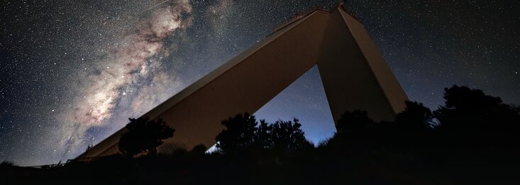 McMath Pierce Solar Telescope Facility with Milky Way