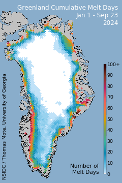 Greenland Cumulative Melt Days