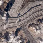 Aerial photo of Karakoram glaciers