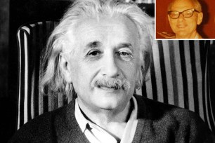 Herbert Salzer (inset) corrected genius Albert Einstein -- and he got the famed scientist to admit it.