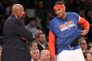 Knicks star Carmelo Anthony told coach Mike Woodson that his upcoming free agent status won't be a distraction.