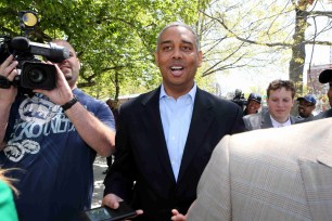 City councilman Ruben Wills at Kew Gardens criminal court Wednesday after his indictment earlier in the week.