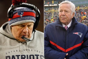 Patriots coach Bill Belichick and owner Robert Kraft (right) were in the loop of a coordinated effort to recover bonus money from an injured player, according to an NFLPA grievance.