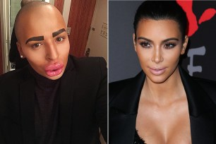 Jordan James Parke has spent more than $150,000 on over 50 plastic surgeries in order to look like his idol Kim Kardashian.