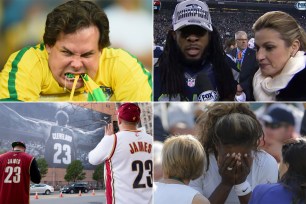 Clockwise from top left: Brazil's World Cup loss was something to chew on; Richard Sherman's interview with Erin Andrews; Serena Williams' Wimbledon meltdown; LeBron James returns to Cleveland