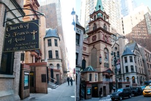 The three friars are in residence at St. Francis of Assisi Church on West 31st Street.