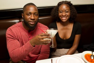 Emeka and Monique had lunch and drinks at Philippe.