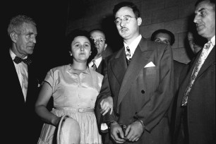 Ethel and Julius Rosenberg during their trial for espionage in 1951.