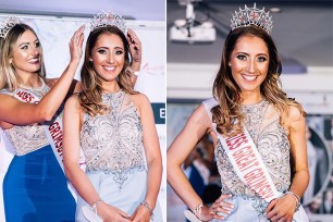 Laura Gooderham being crowned Miss Great Grimsby & District 2017.