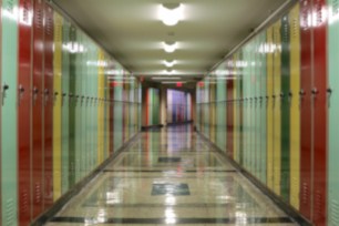 A high school hallway