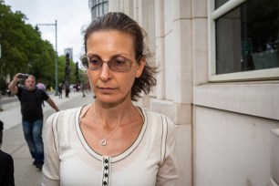 Clare Bronfman leaves the Federal Courthouse in Brooklyn.