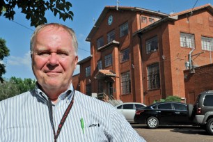 Michael Graczyk stands outside the Huntsville Unit before witnessing the execution of confessed killer Elroy Chester in Huntsville, Texas on June 12, 2013.