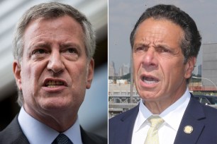 Bill de Blasio and Andrew Cuomo