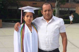 Edisson Barros with his younger daughter, Eileen.