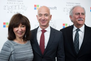 Jeff Bezos with parents Mike and Jackie