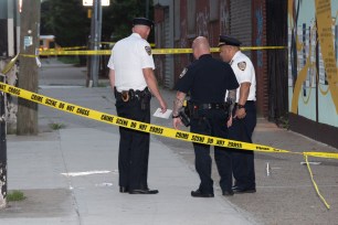 The scene where an off-duty NYPD sergeant shot a man in the jaw in Brooklyn