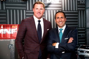 Jason Witten and Joe Tessitore in "Monday Night Football" booth