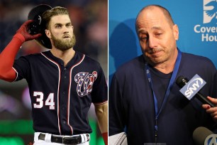 Bryce Harper and Brian Cashman