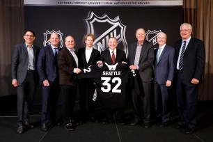 Gary Bettman welcomes the Seattle franchise into the NHL on Tuesday.