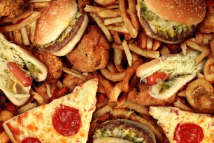 burgers, pizza and other fatty foods