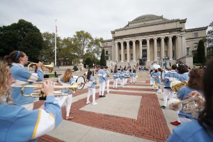 The Columbia University marching band