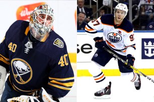 Carter Hutton; Conor McDavid