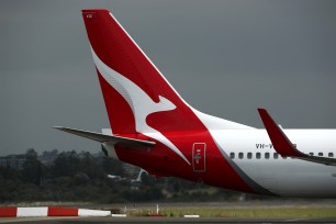 A Qantas airline plane