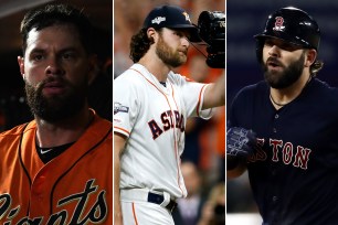 Brandon Belt; Gerrit Cole; Mitch Moreland