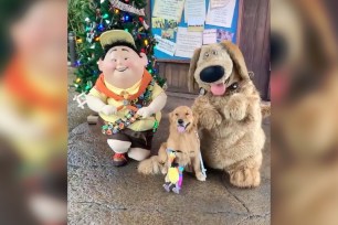 Jessica Paulsen and service dog Henry, visits Disney World’s Animal Kingdom.