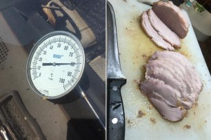 Pork cooked in a hot car