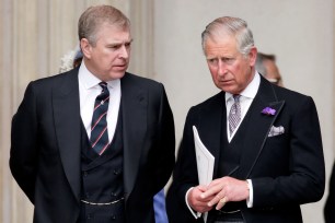 Prince Charles (right) and Prince Andrew