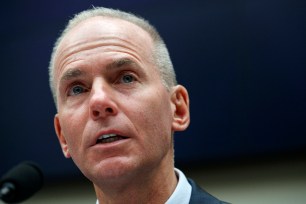 Dennis Muilenburg testifies to the House Transportation and Infrastructure Committee.