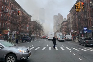 The fire on the first floor of 666 Ninth Avenue