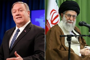 Secretary of State Mike Pompeo and Ayatollah Ali Khamanei